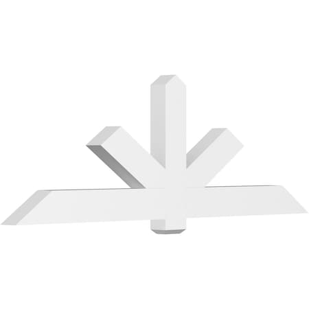 Ekena Millwork Kennewick Architectural Grade PVC Gable Bracket, 84"W x 28"H x 4"D x 6"F, 8/12 Pitch GBP084X28X0406KEN00